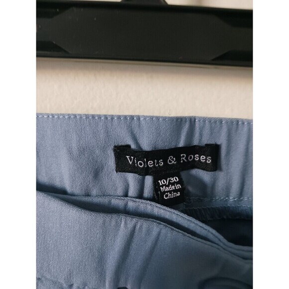 Violets & Roses Chino Pants Straight Leg Stretch Blue Size 10/30 NWOT - Picture 4 of 6